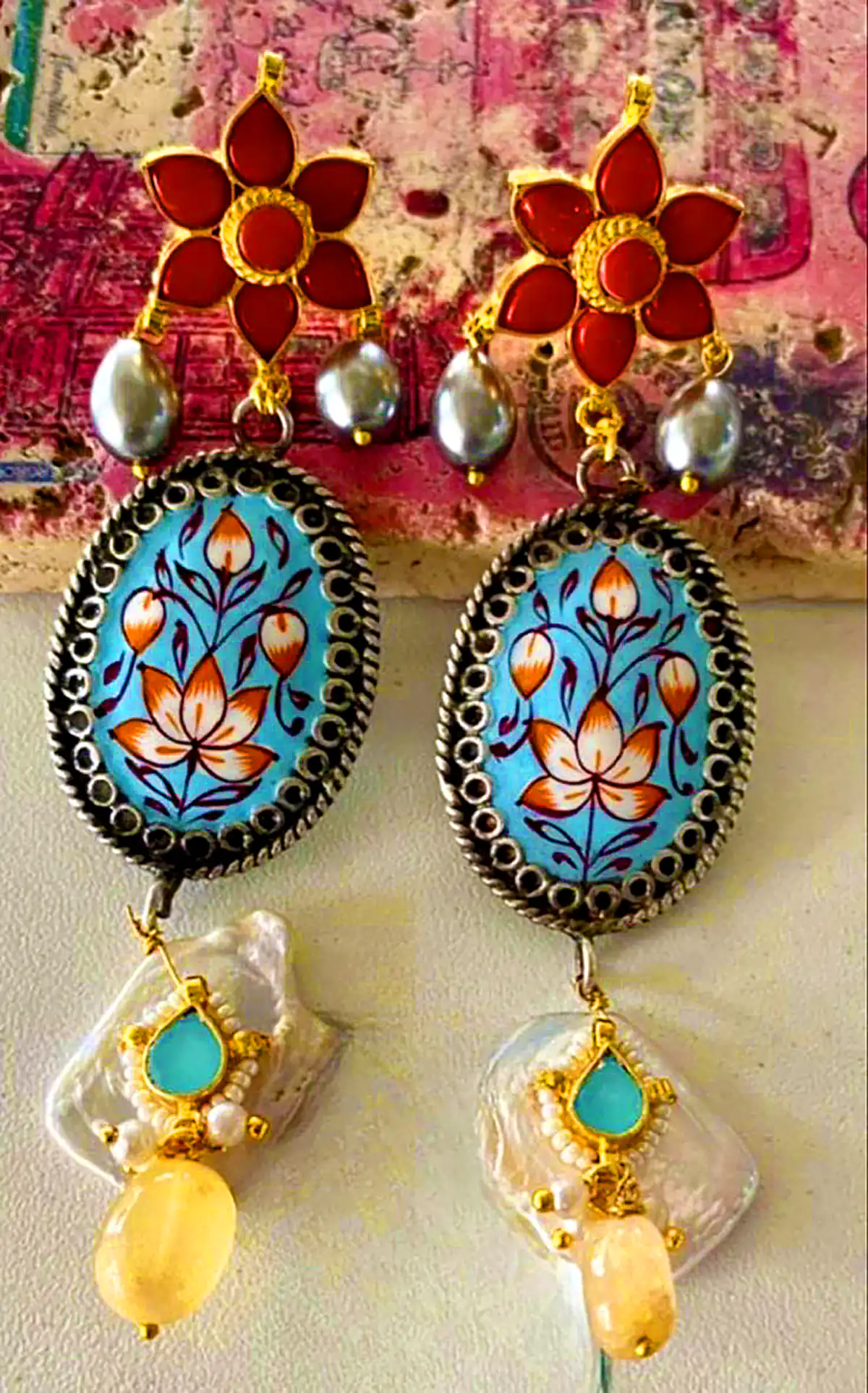 گوشواره سنتی فیروزه