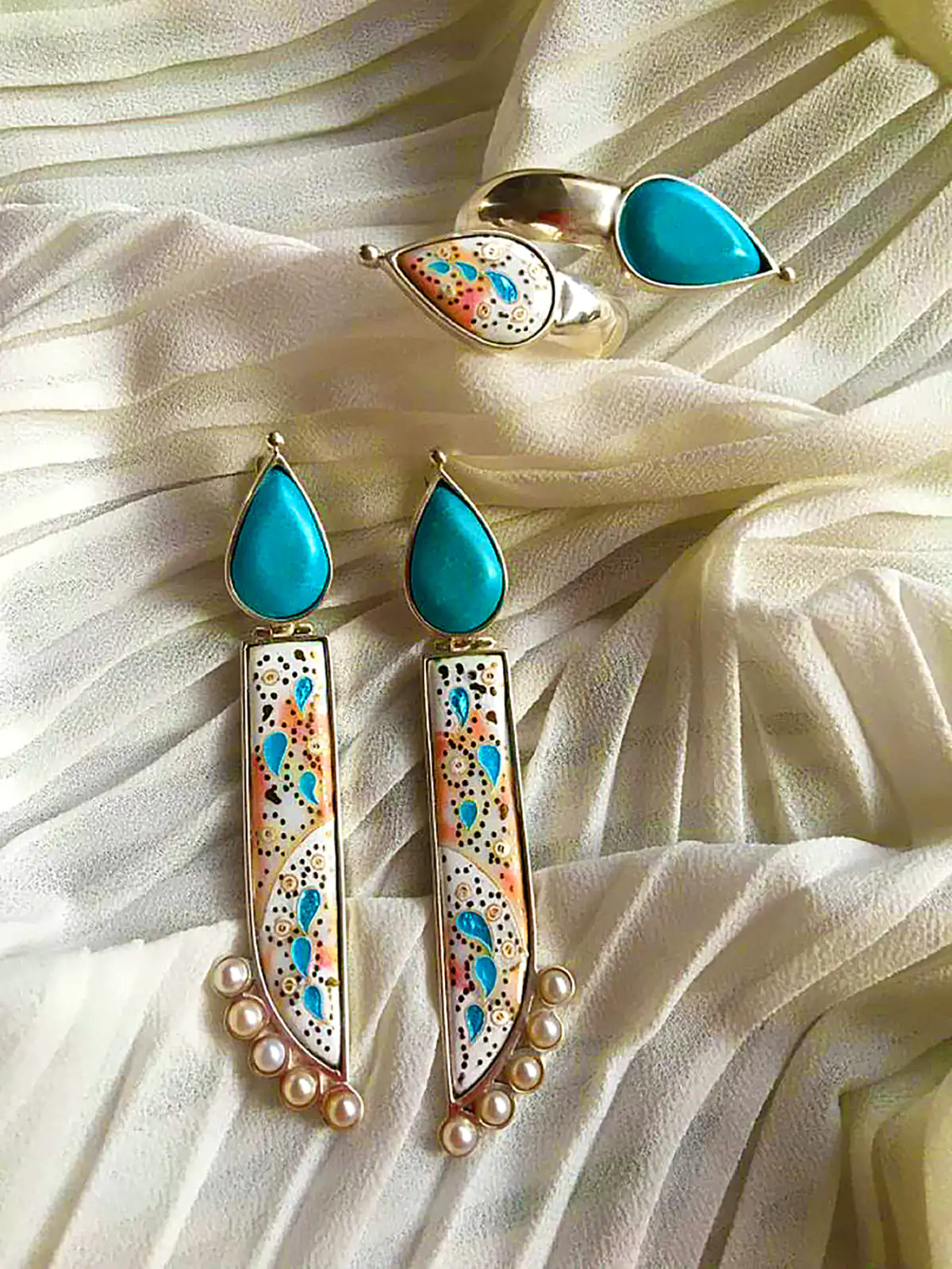 گوشواره سنتی فیروزه