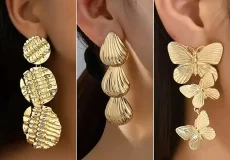 گوشواره آویز طلا مدرن