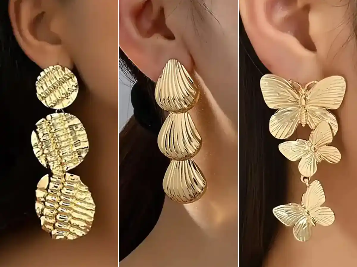 گوشواره آویز طلا مدرن