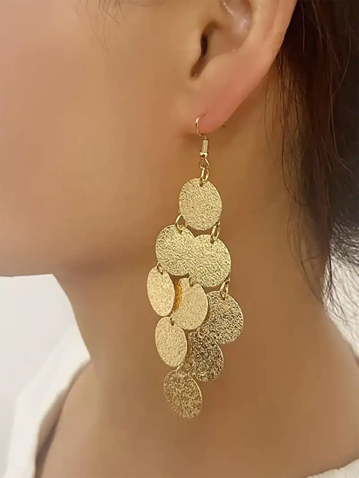 گوشواره آویز طلا مدرن
