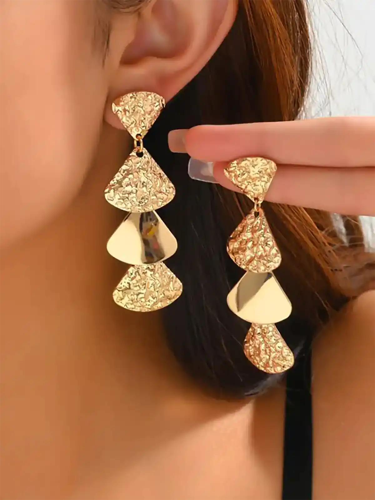 گوشواره آویز طلا مدرن