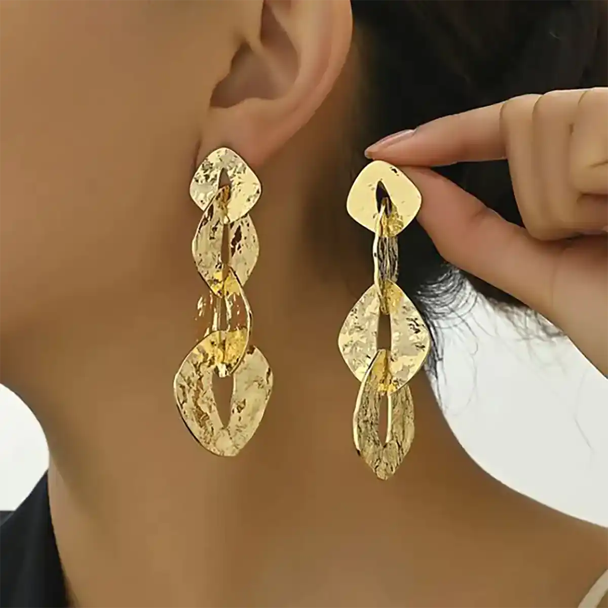 گوشواره آویز طلا مدرن