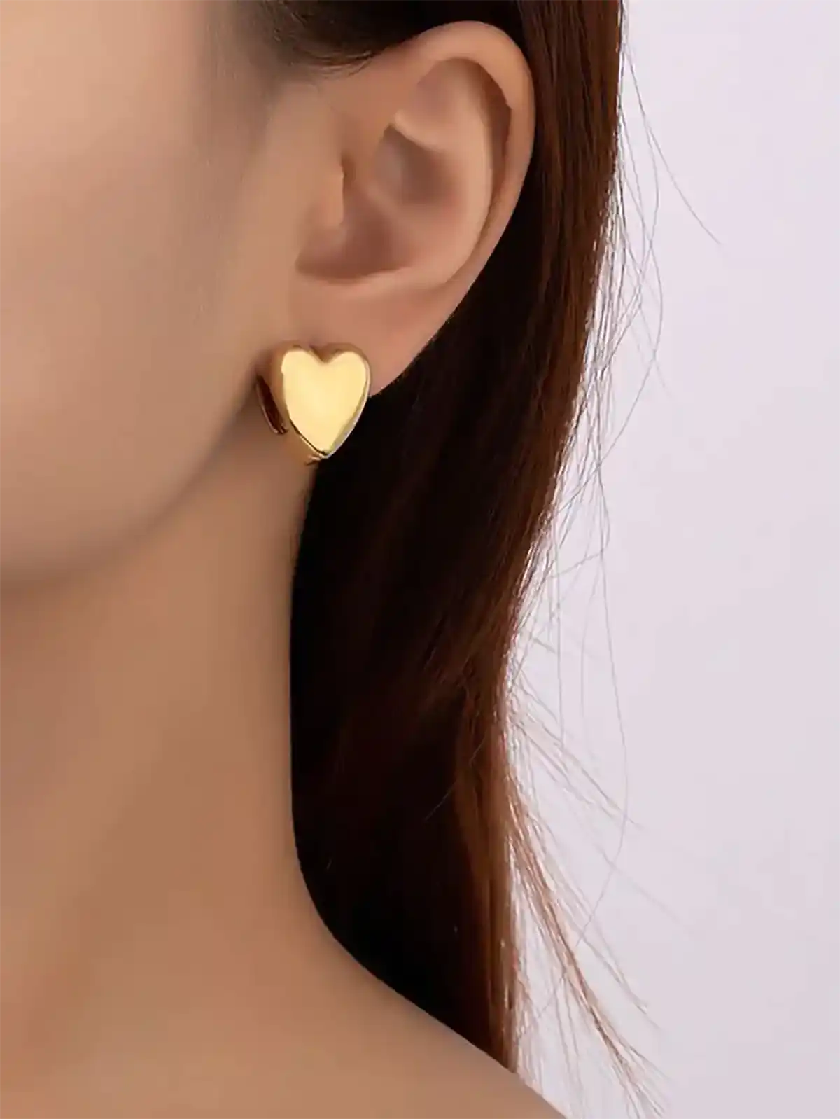 گوشواره قلبی طلا مدرن
