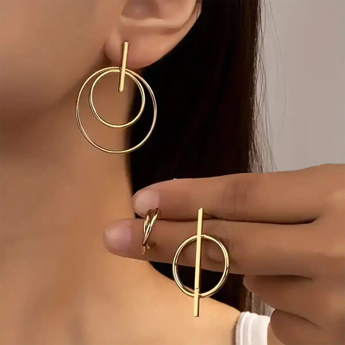 گوشواره حلقه ای مدرن شیک