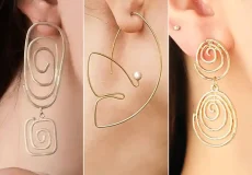 گوشواره مفتولی مینیمال طلا