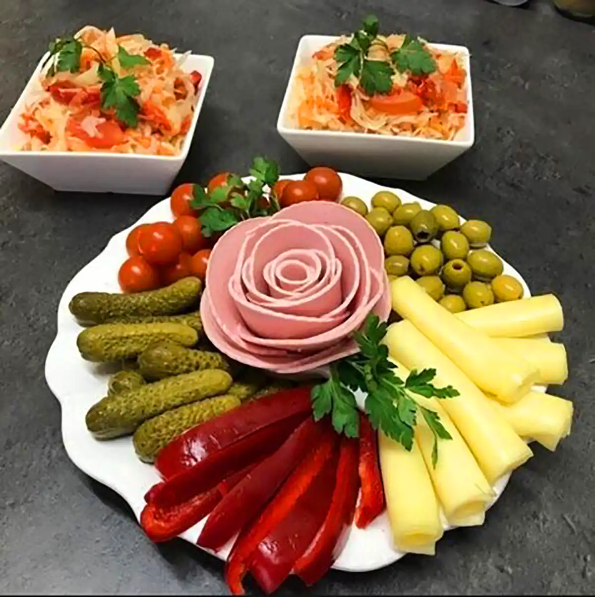 ایده تزئین بشقاب سرد 