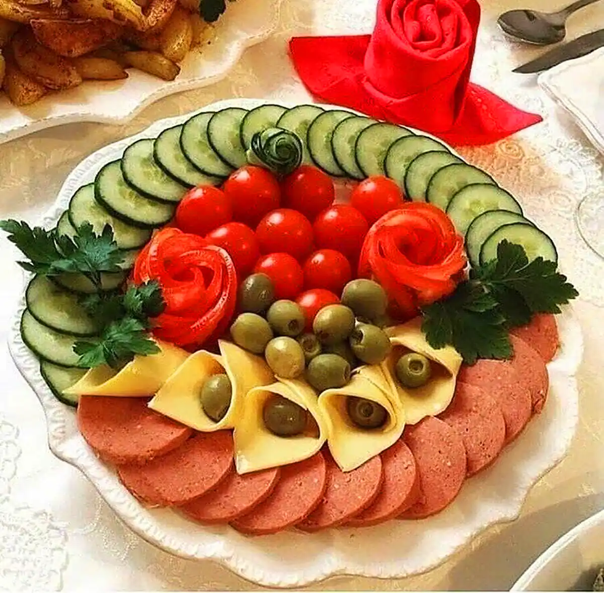 ایده تزئین بشقاب سرد 