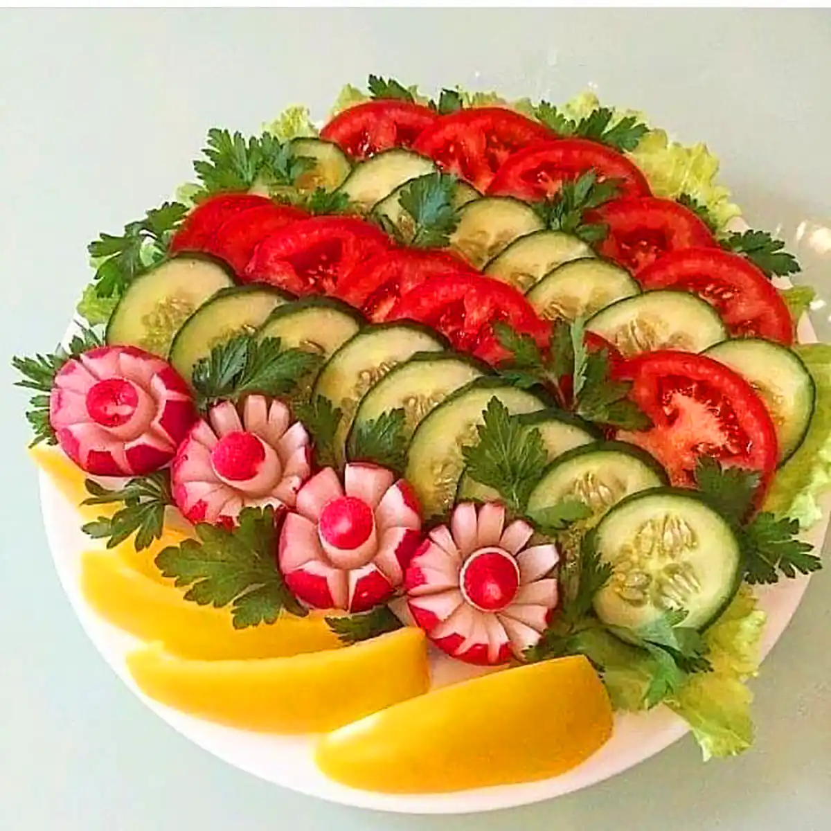ایده تزئین بشقاب سرد 