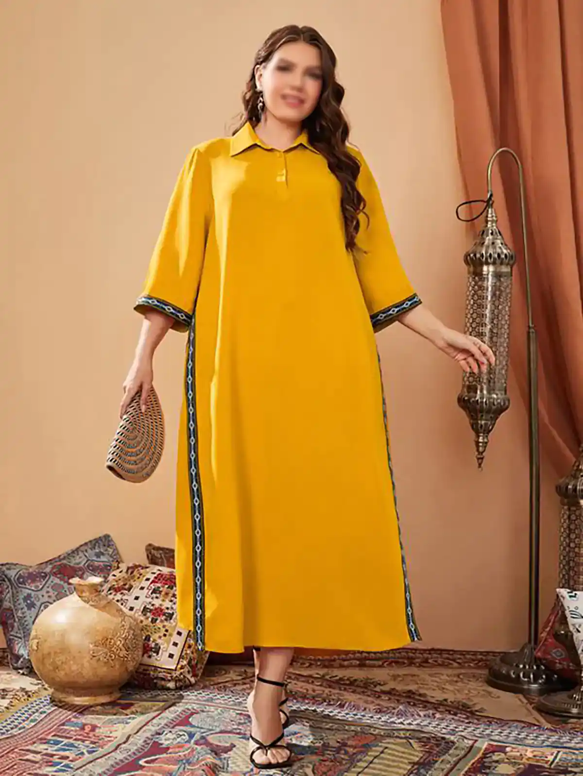 کفتان خردلی شیک زنانه