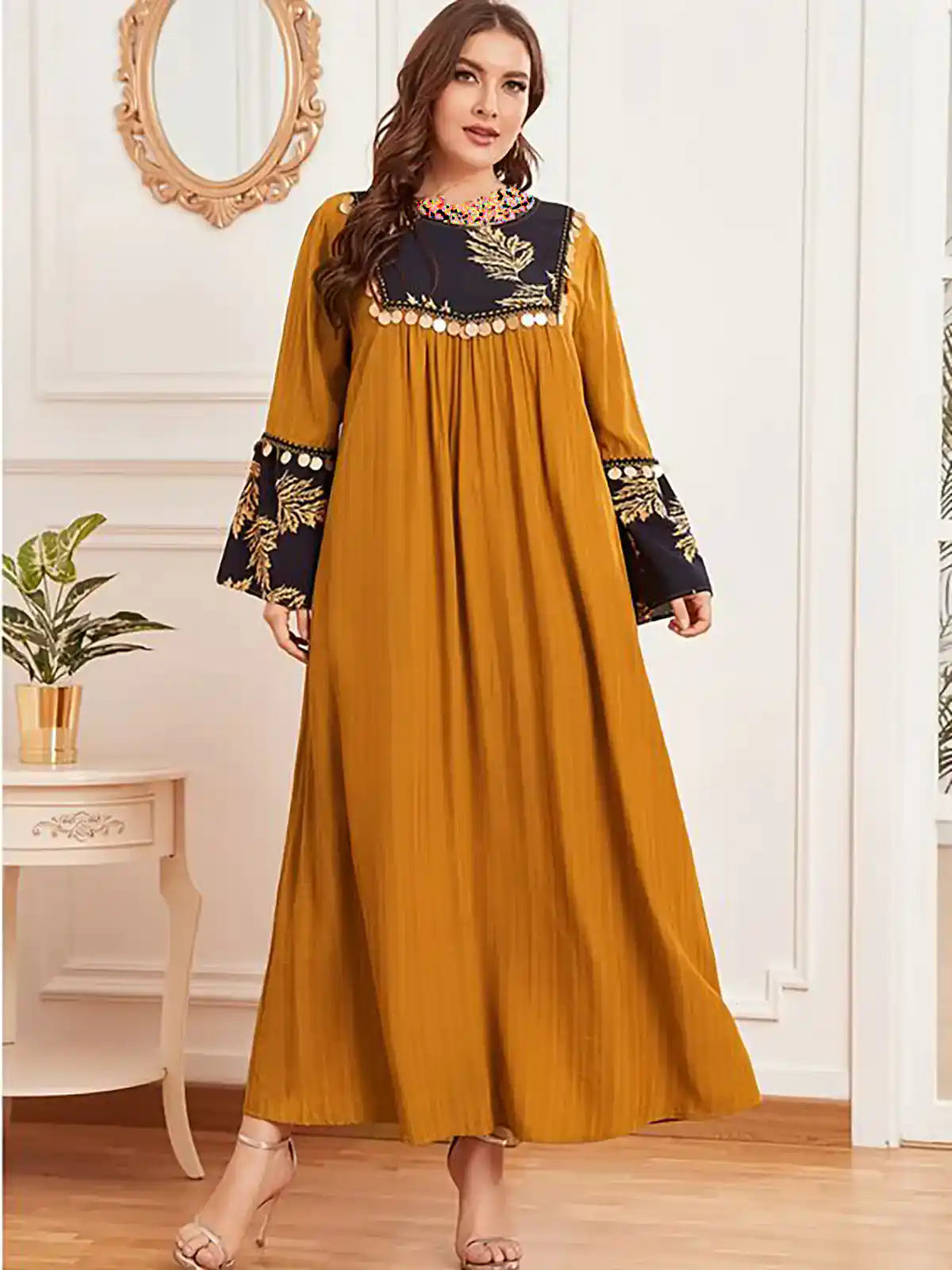 کفتان خردلی شیک زنانه