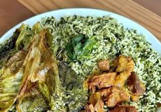 طرز تهیه کته اسفناج