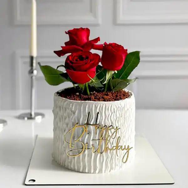 کیک مدل گلدان گل + جدید ترین کیک مدل گلدان گل سال