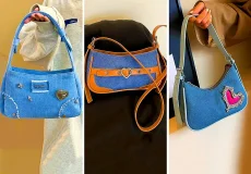 کیف دوشی جین آبی