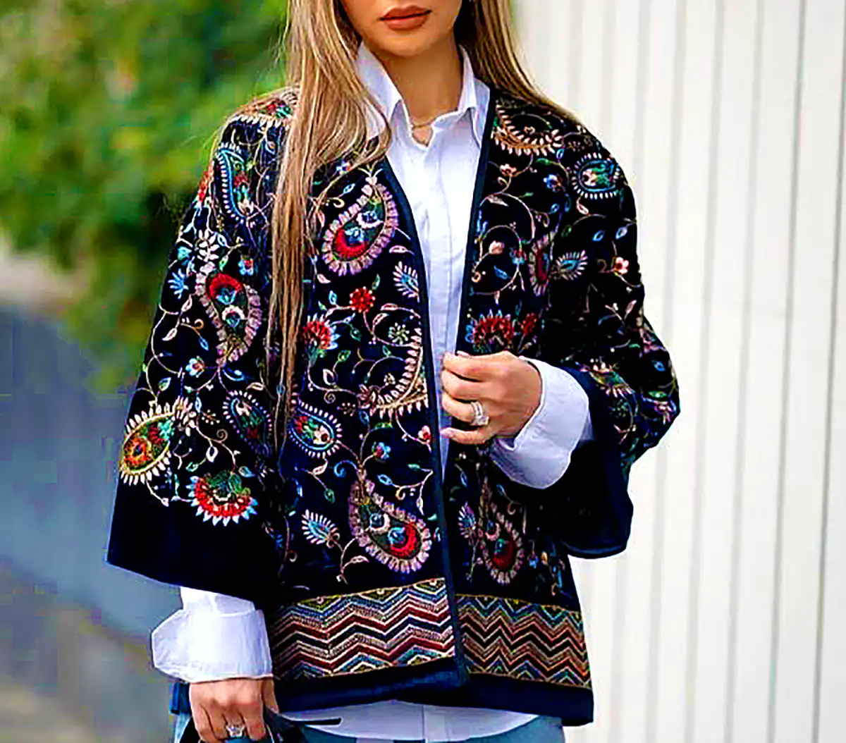 کت مشکی سوزن دوزی