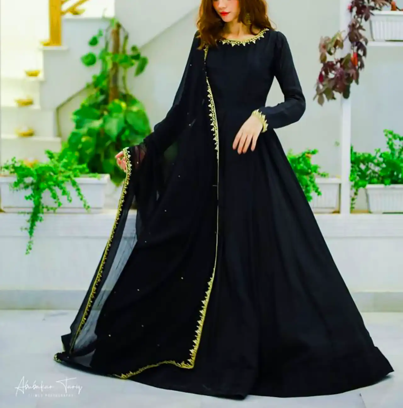 لباس هندی مشکی مجلسی