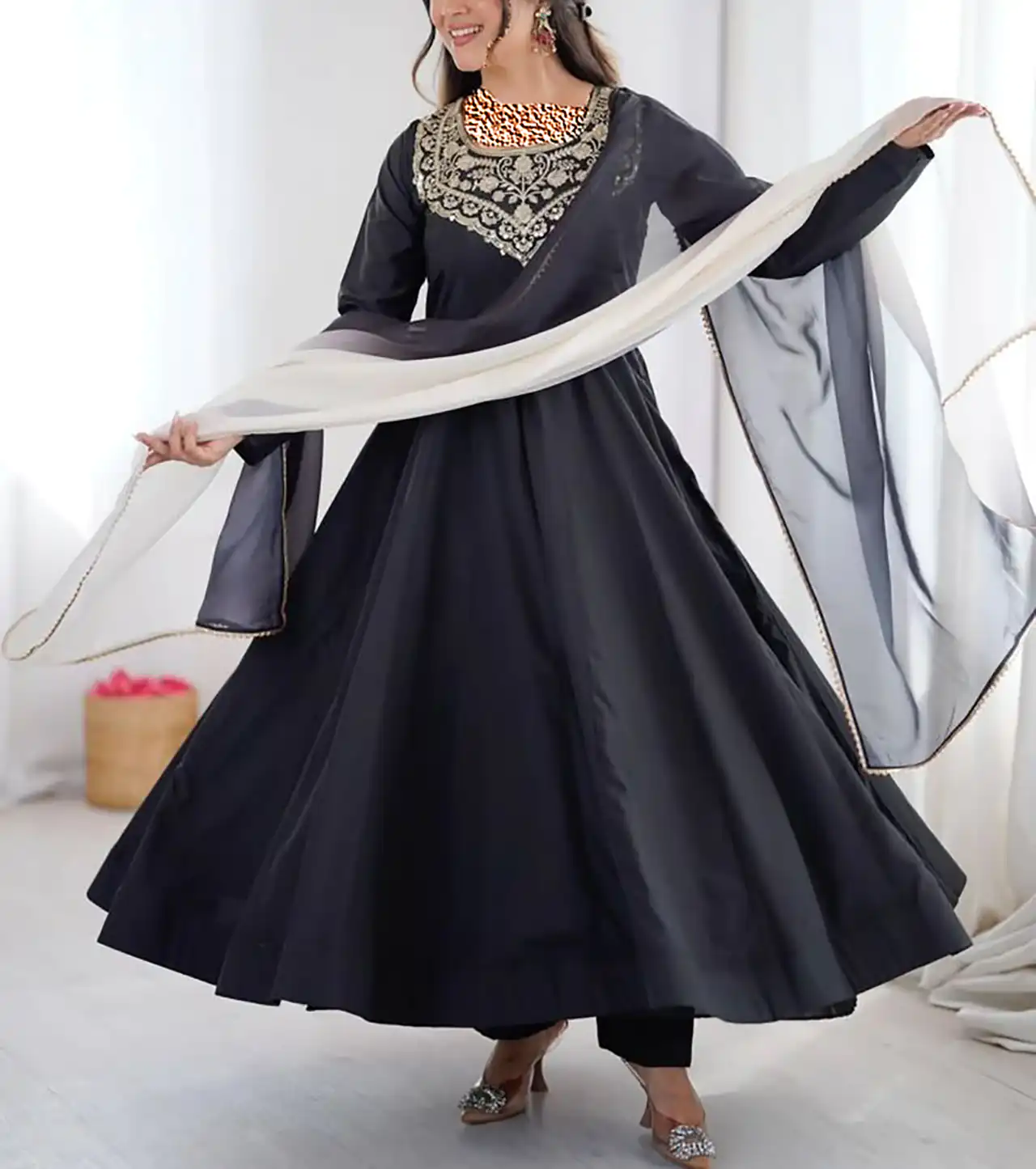 لباس هندی مشکی مجلسی