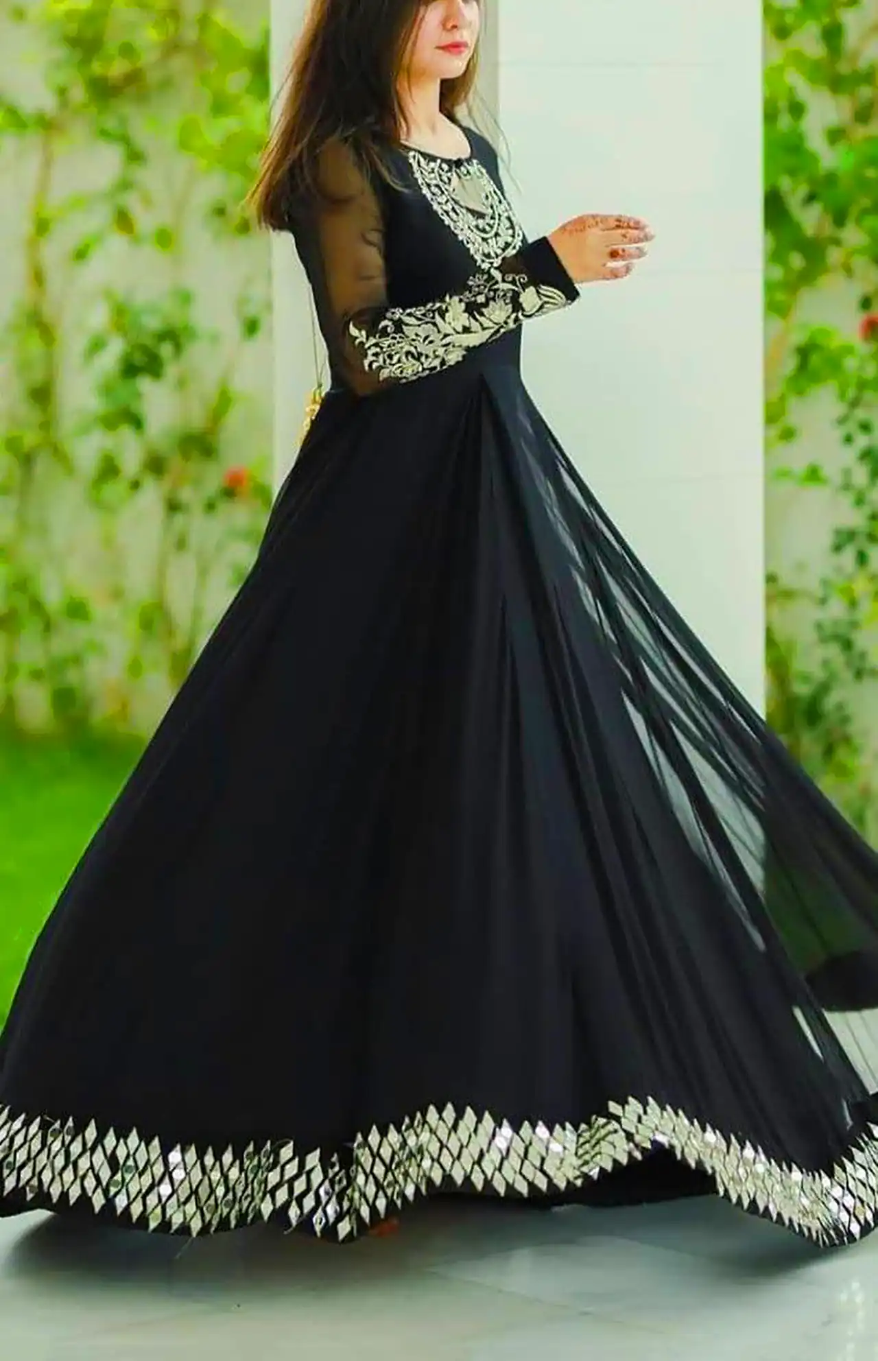 لباس هندی مشکی مجلسی