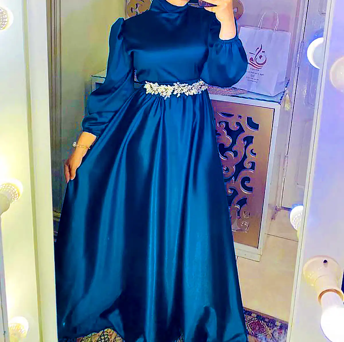 لباس مجلسی ساتن جدید