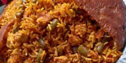 طرز تهیه لوبیا پلو با مرغ به روش مجلسی و با طعمی بی نظیر