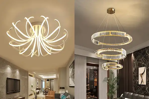 لوستر مدرن سقفی + تداعی نمودن فضایی مدرن و لاکچری با لوستر مدرن سقفی