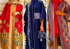 مانتو عبایی رنگی لاکچری