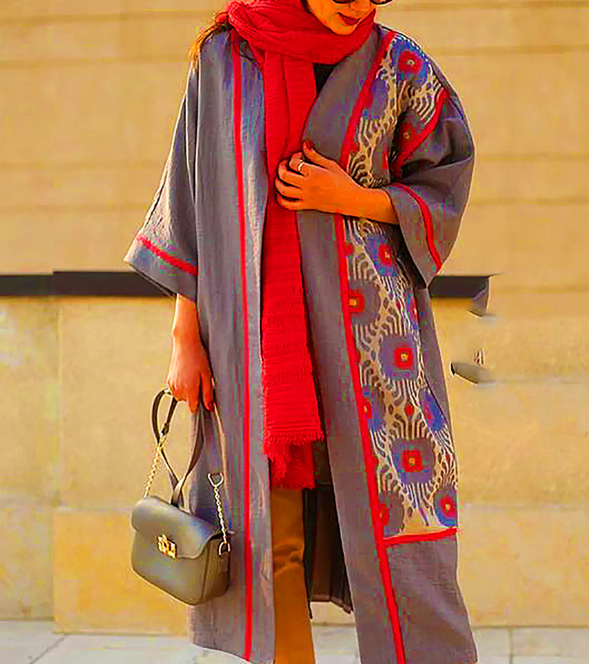 مانتو عبایی رنگی لاکچری