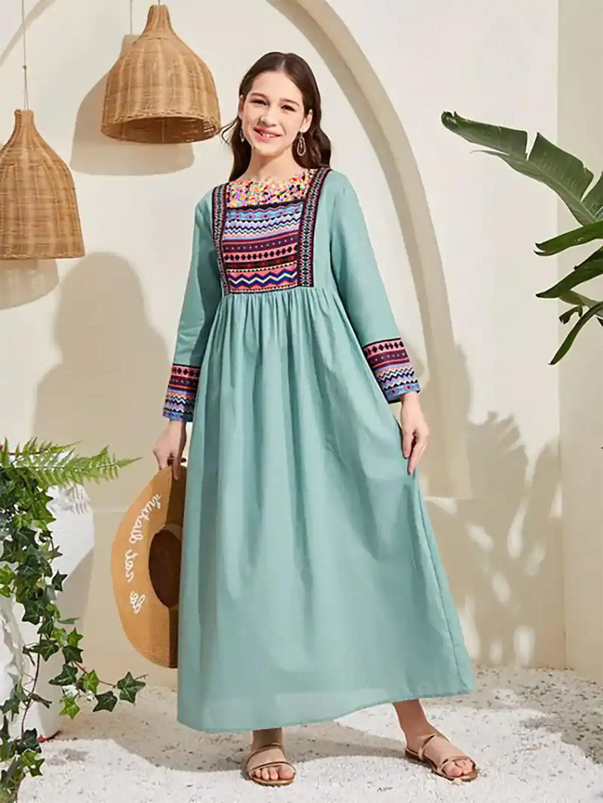 مانتو پیراهنی رنگی زنانه سنتی