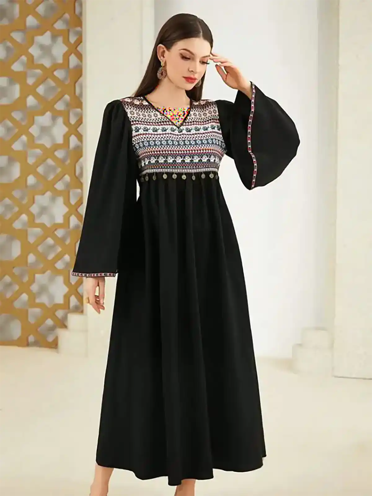 مانتو پیراهنی رنگی زنانه سنتی
