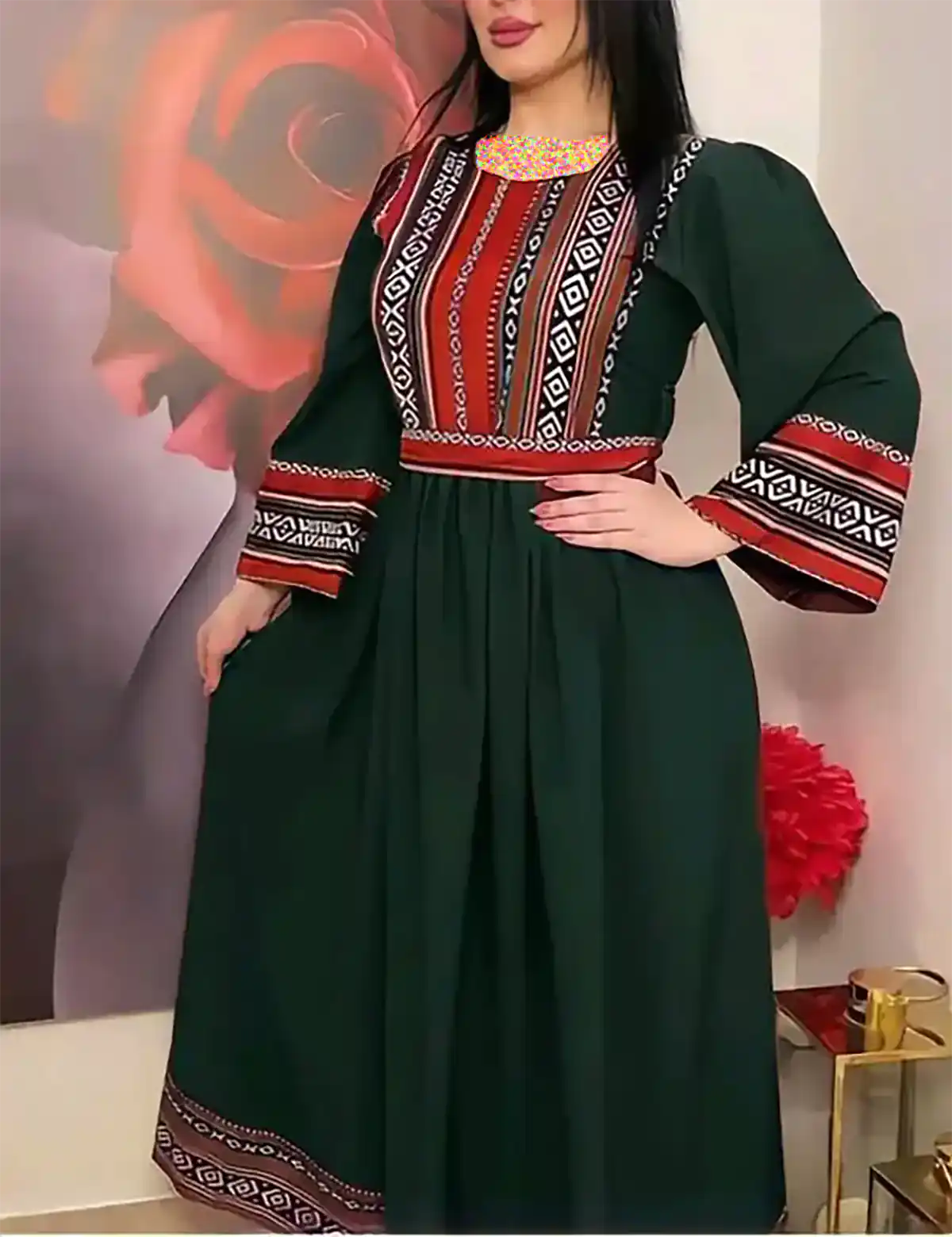 مانتو پیراهنی رنگی زنانه سنتی