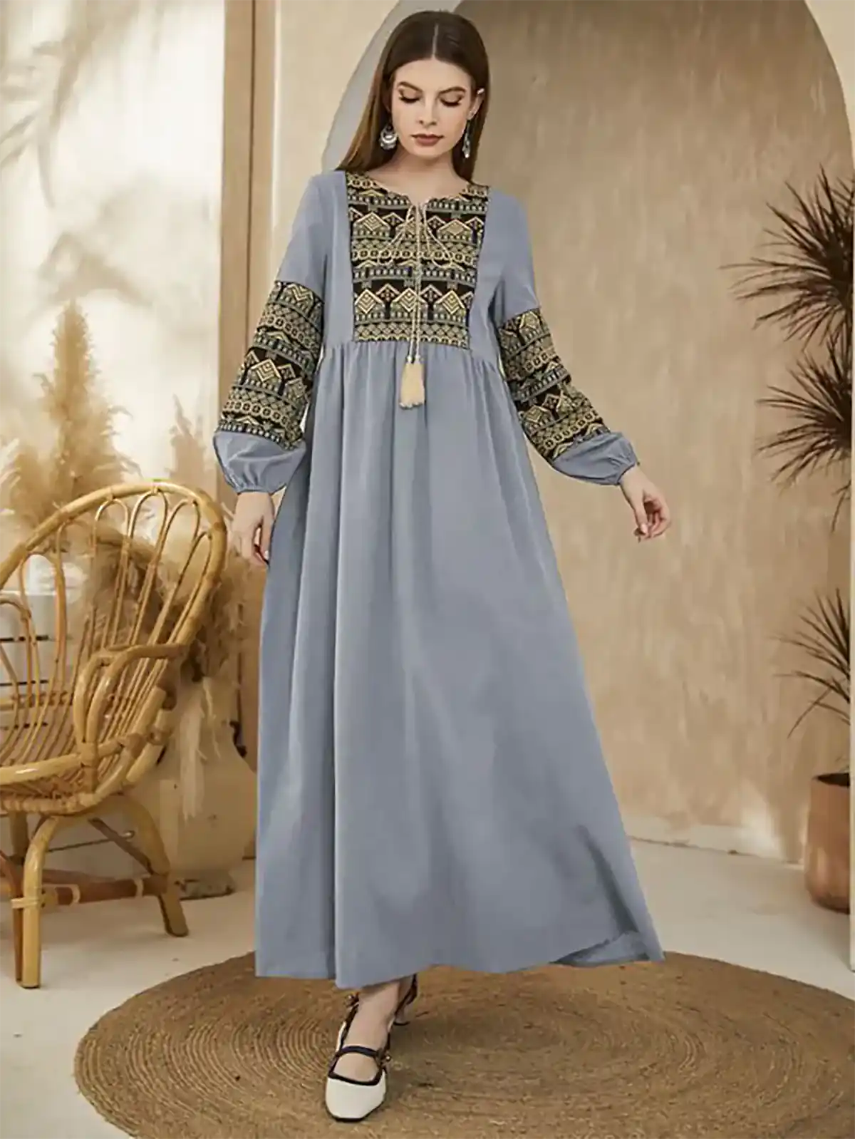 مانتو پیراهنی رنگی زنانه سنتی