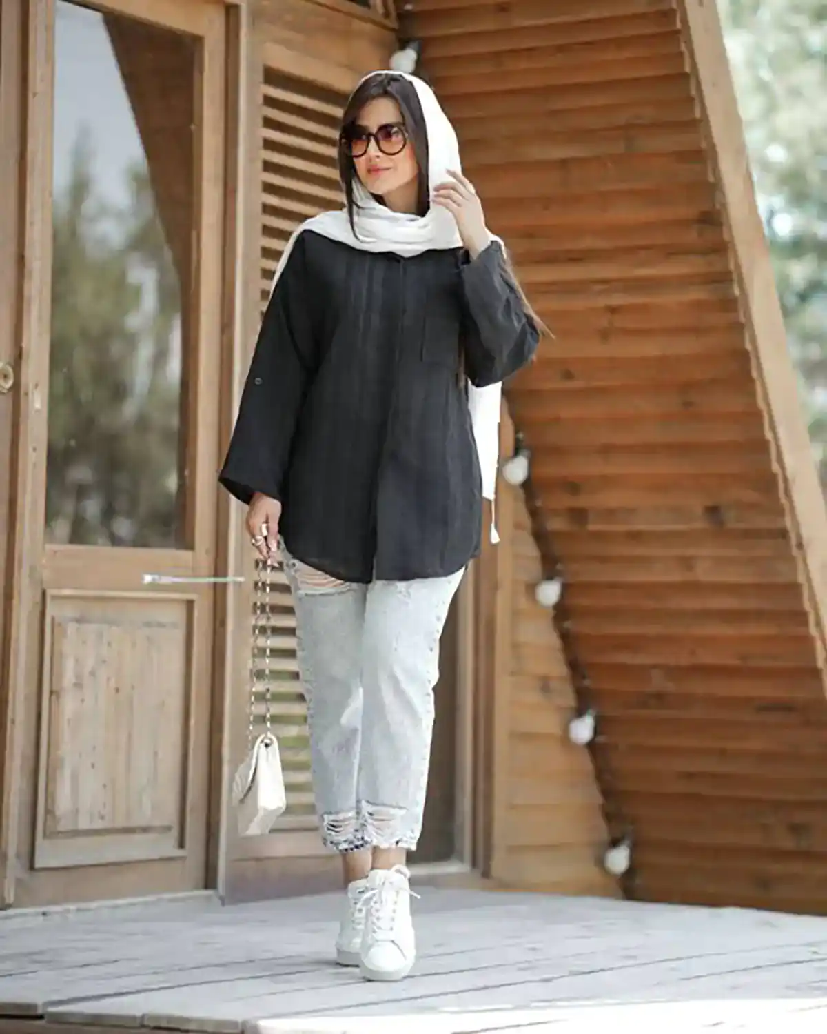 مانتو شومیزی مشکی ترند