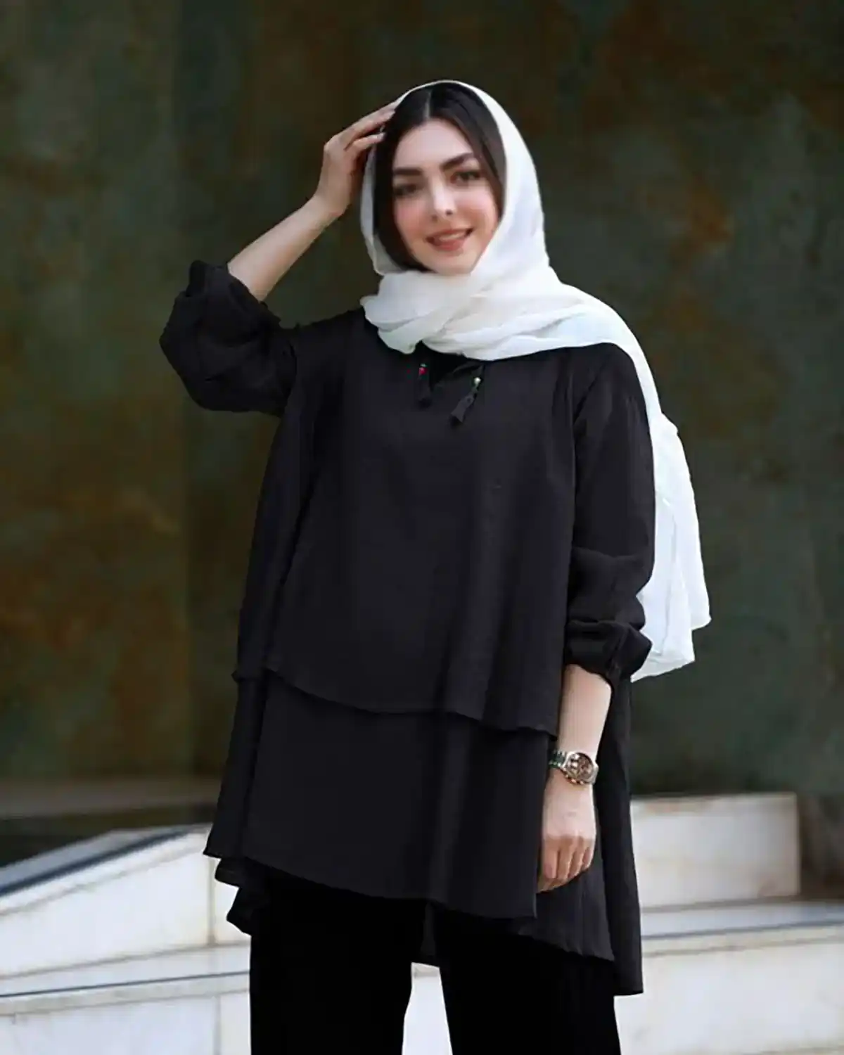 مانتو شومیزی مشکی ترند