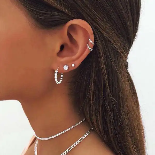 مدل گوشواره برای سوراخ دوم گوش + مدل گوشواره برای سوراخ دوم گوش ترکیبی خاص