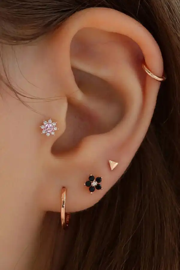 مدل گوشواره برای سوراخ دوم گوش + مدل گوشواره برای سوراخ دوم گوش ترکیبی خاص