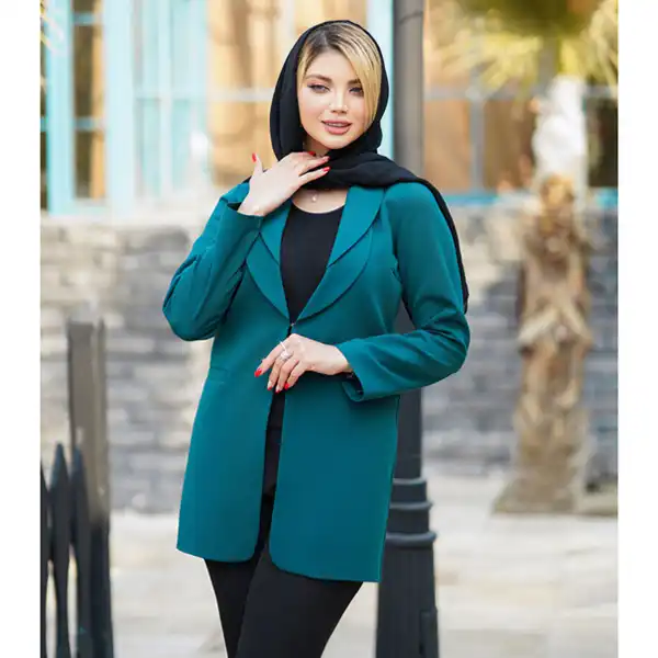 مدل مانتو با پارچه شانتون سبز + استایل منحصربفرد با مدل مانتو پارچه شانتون سبز