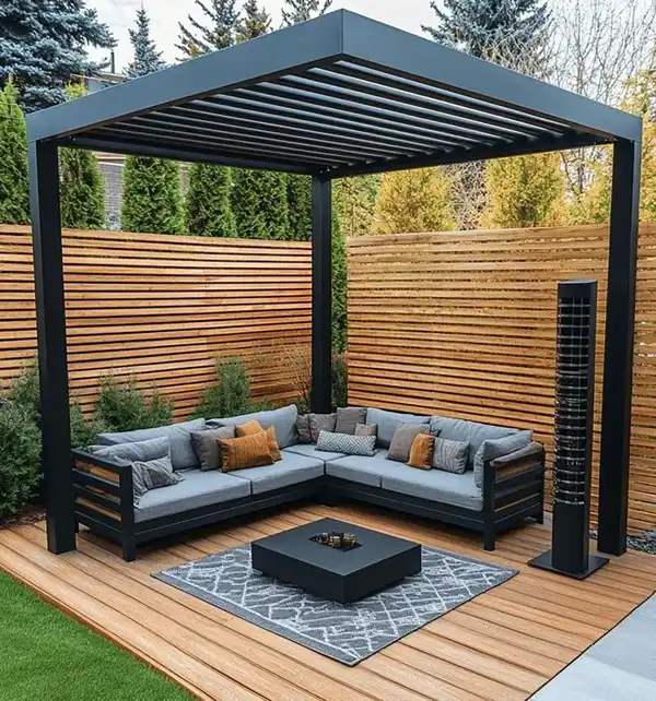 مدل آلاچیق داخل حیاط + دکوراسیون مدرن و سنتی حیاط با مدل آلاچیق لاکچری