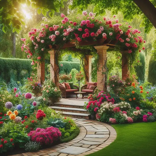 مدل آلاچیق داخل حیاط + دکوراسیون مدرن و سنتی حیاط با مدل آلاچیق لاکچری