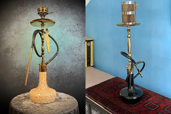 مدل قلیان کرنو + مدل قلیان کرنو با طراحی خاص و آبکاری حرفه‌ای