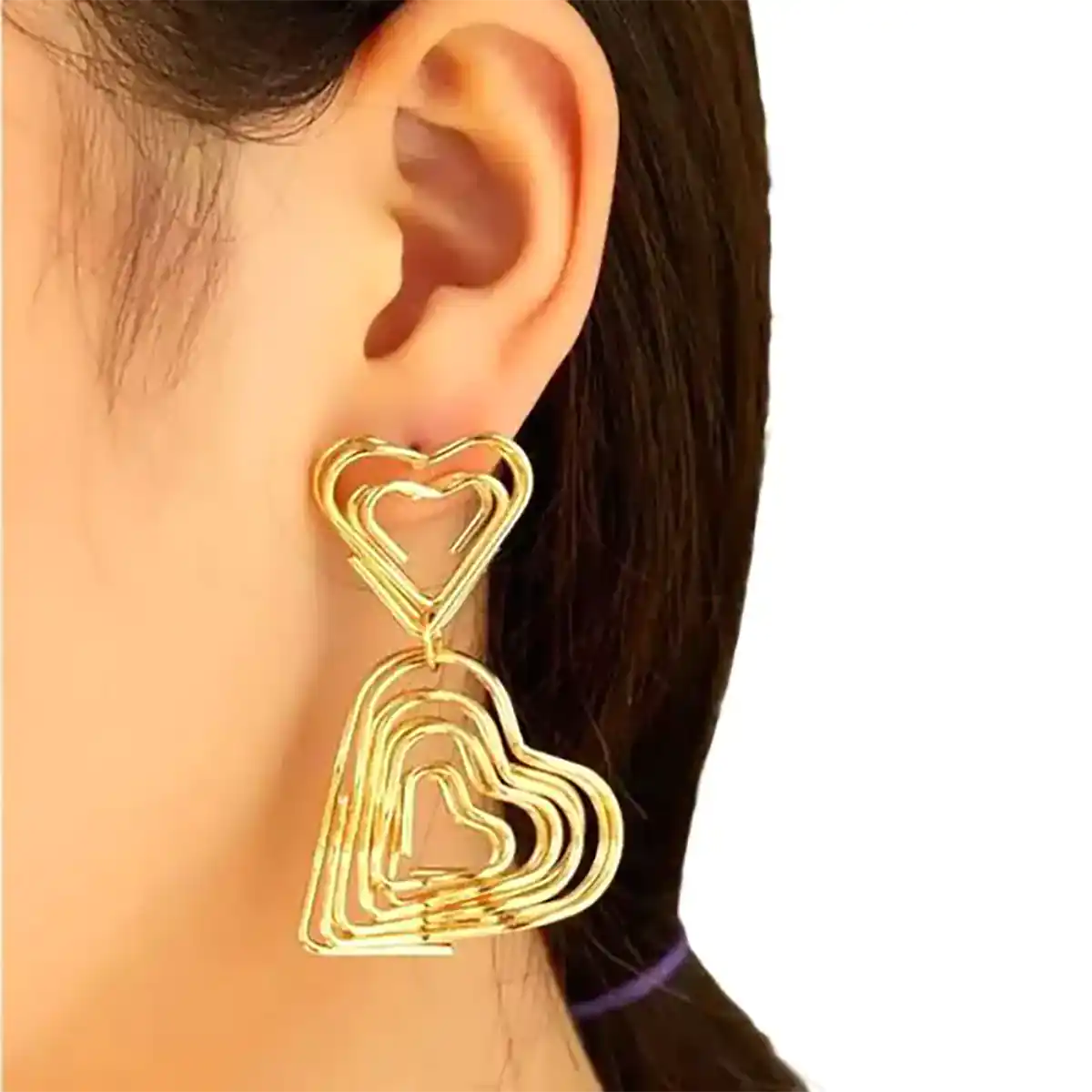 مدل گوشواره قلبی طلا مینیمال