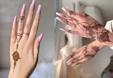 مدل حنا اسم + طراحی با حنا کاری جذاب و خلاقانه برای افراد جسور و خلاق