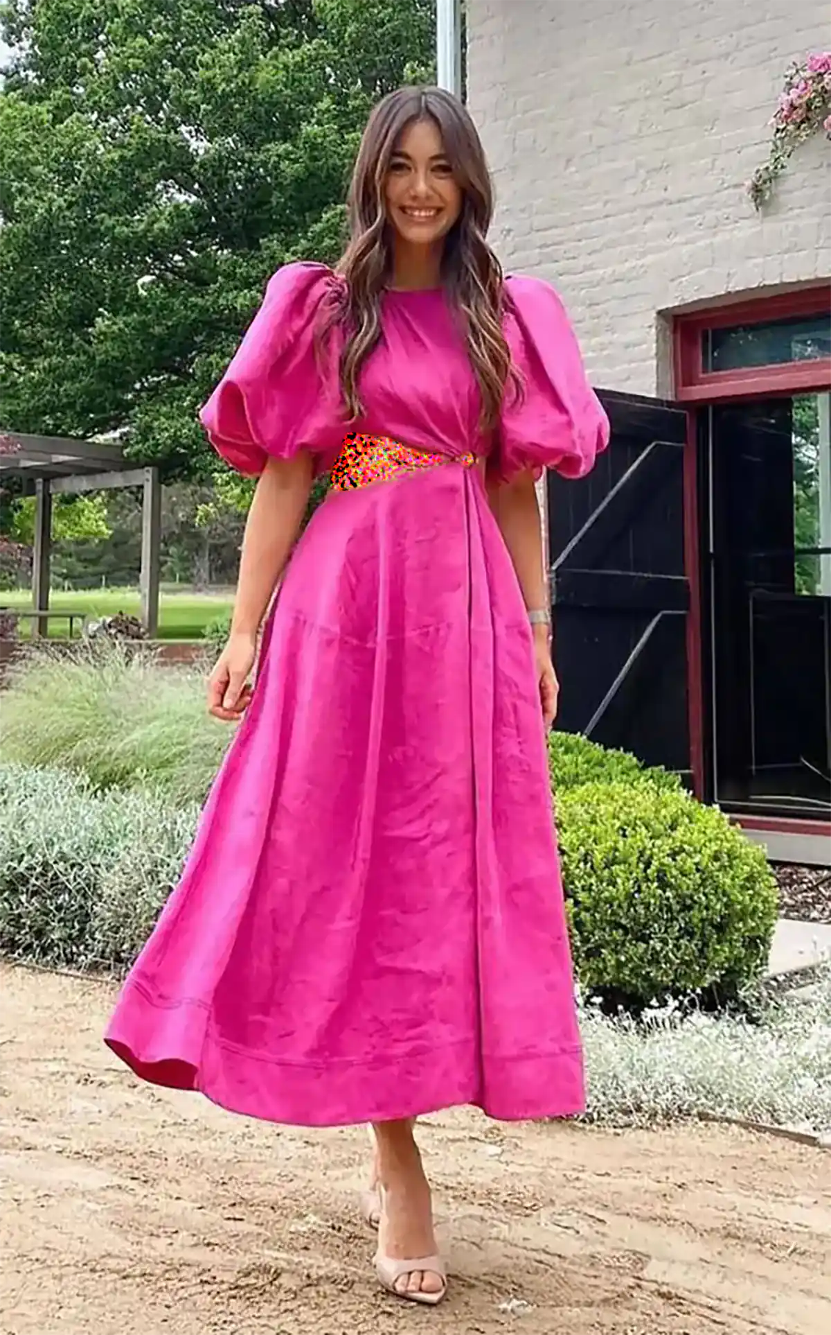 مدل پیراهن صورتی زنانه تابستونی