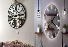 مدل ساعت دیواری جدید اینه ای + مدل ساعت دیواری جدید اینه ای و دکوراسیونی خاص