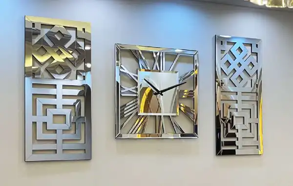 مدل ساعت دیواری جدید اینه ای + مدل ساعت دیواری جدید اینه ای و دکوراسیونی خاص