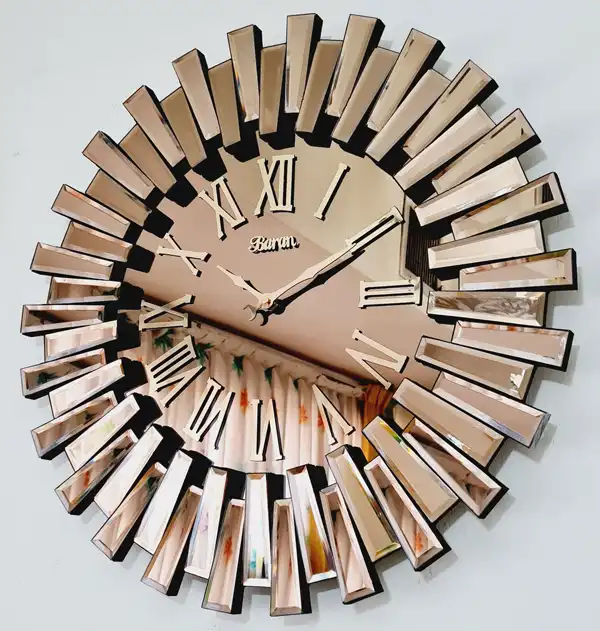 مدل ساعت دیواری جدید اینه ای + مدل ساعت دیواری جدید اینه ای و دکوراسیونی خاص