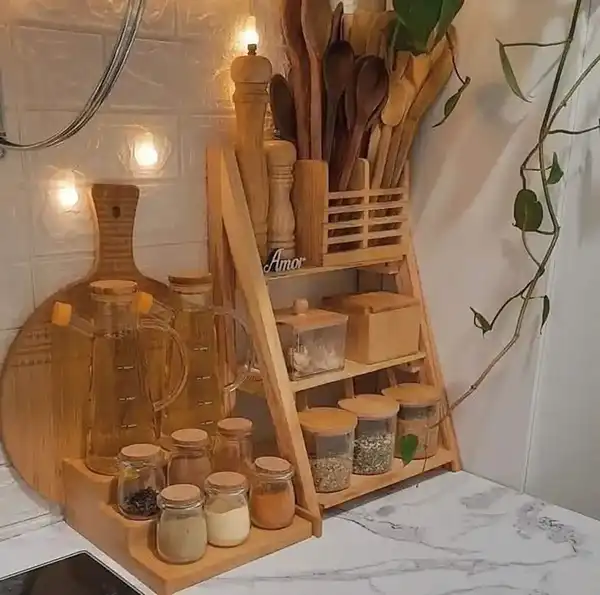 مدل استند چوبی برای پاسماوری + اشپزخانه خاص با مدل استند چوبی برای پاسماوری