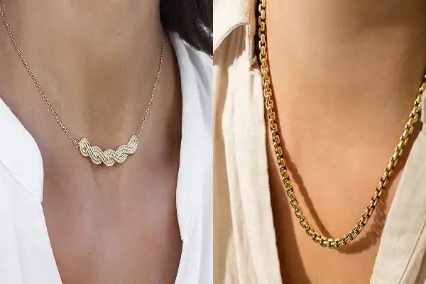 مدل زنجیر + چندین مدل زنجیر طلای زنانه باب استایل خوش و بینظیر شما