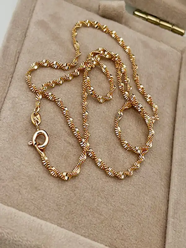 مدل زنجیر دیسکو طلا + مدل جدید زنجیر دیسکو طلا ترکیبی از سبک کلاسیک و بافت