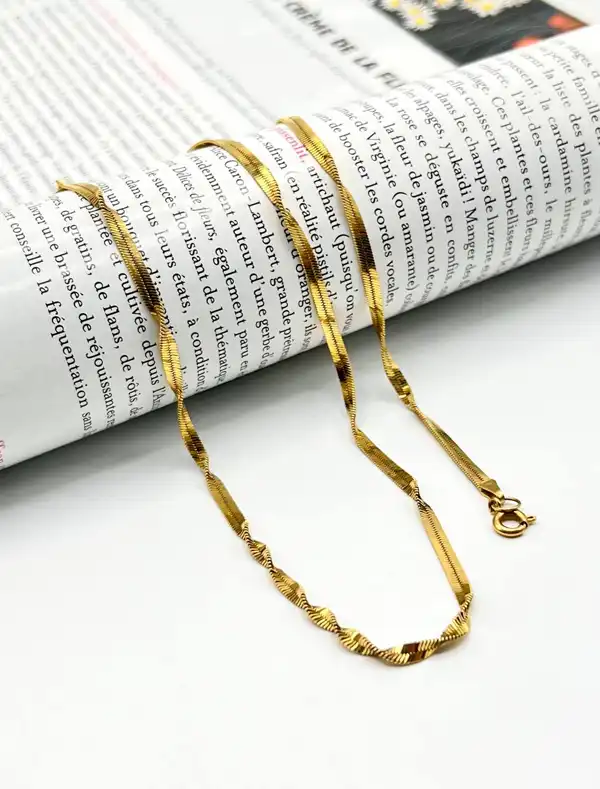 مدل زنجیر دیسکو طلا + مدل جدید زنجیر دیسکو طلا ترکیبی از سبک کلاسیک و بافت