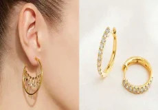 مدل گوشواره حلقه ای جدید + زیبا ترین مدل گوشواره حلقه ای جدید مناسب استایل شما